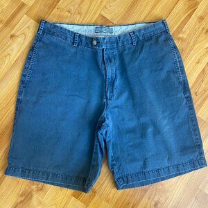 Peter Millar Blue Pima Cotton flat front shorts